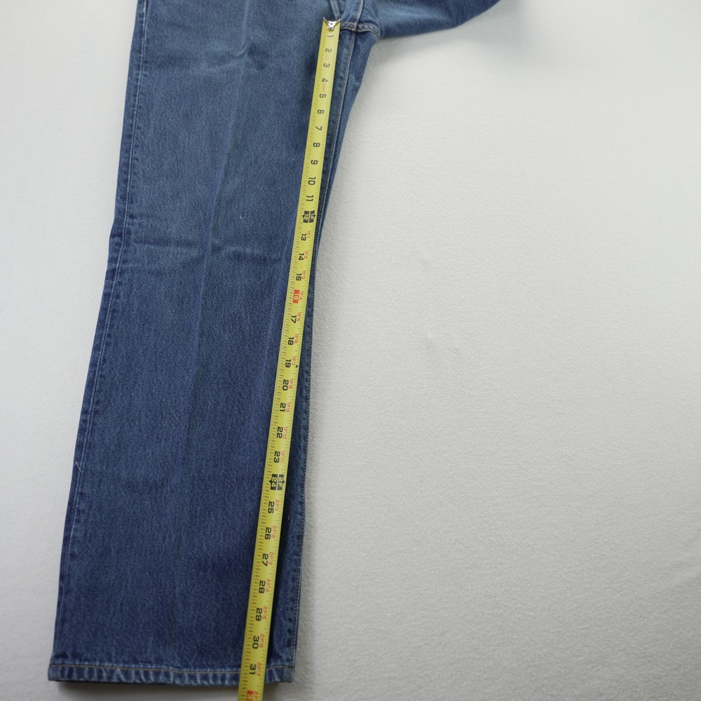 Levis 501 Vintage Mens Blue Denim Straight Leg Button Fly Jeans 38x32 2004 - Picture 3 of 13